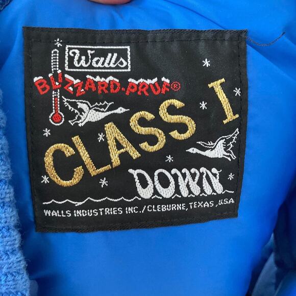 Vintage 80s Walls Blue Blizzard Pruf Down I Puffer Ski Winter Vest Size 40 - Picture 6 of 16